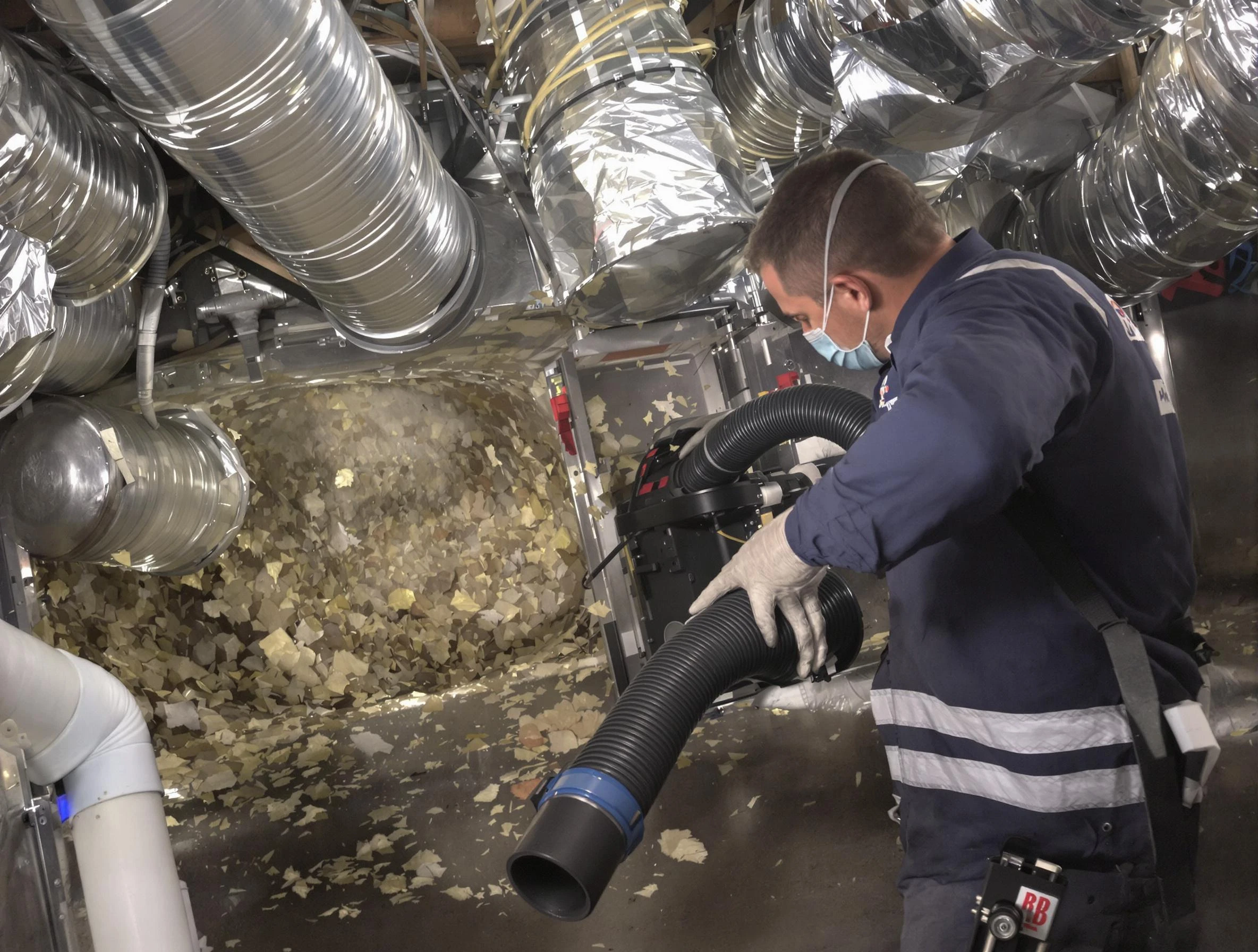 North Salt Lake Air Duct Cleaning specialist operating negative pressure cleaning equipment for thorough duct maintenance in North Salt Lake